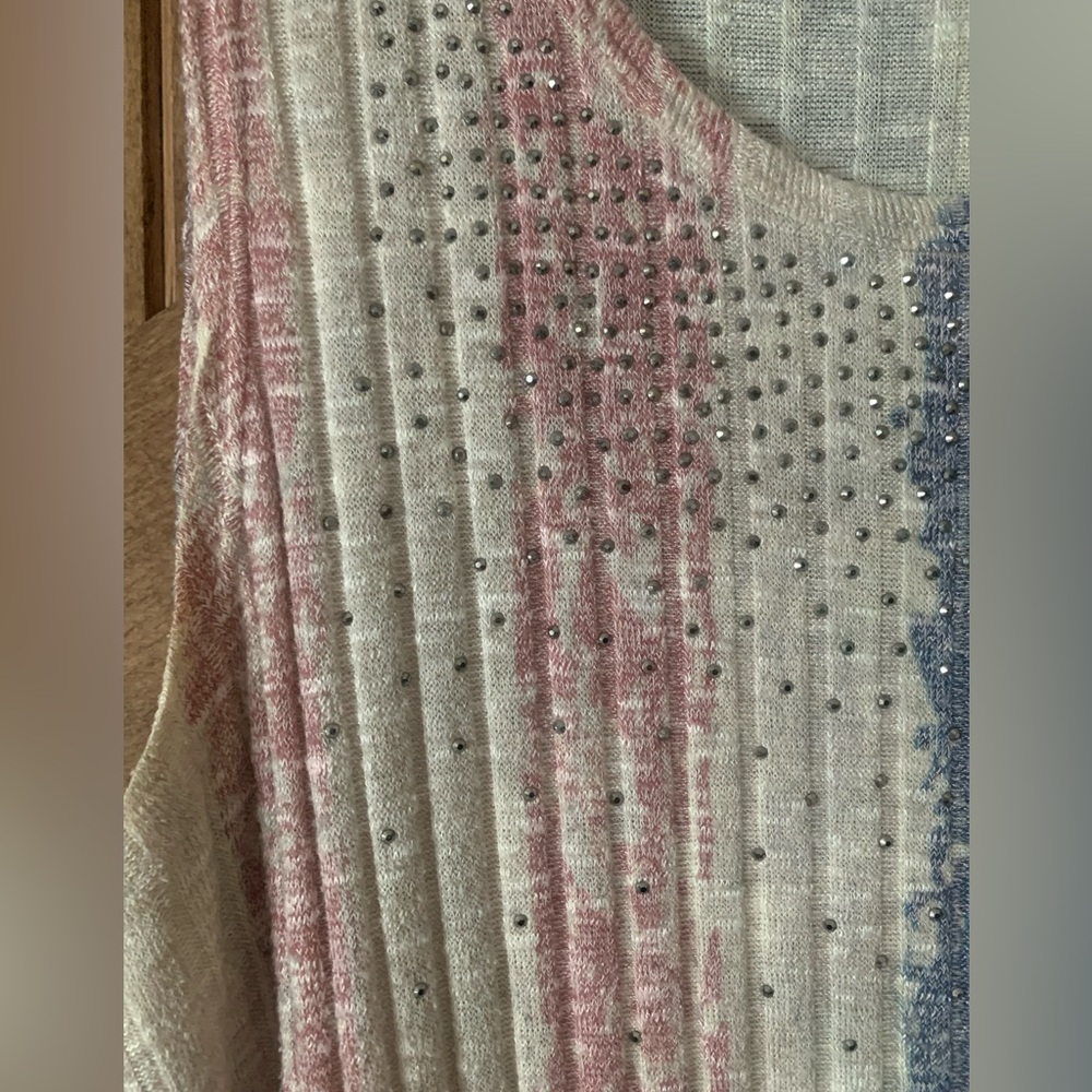 Vocal American Flag Bling Sleeveless Top. Size L. - Picture 3 of 6